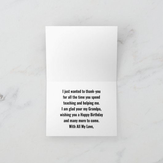 Carte d'anniversaire de mignonne chien et papillon (Intérieur)