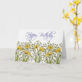 Carte d'anniversaire de Mme Bren (Fleur jaune)