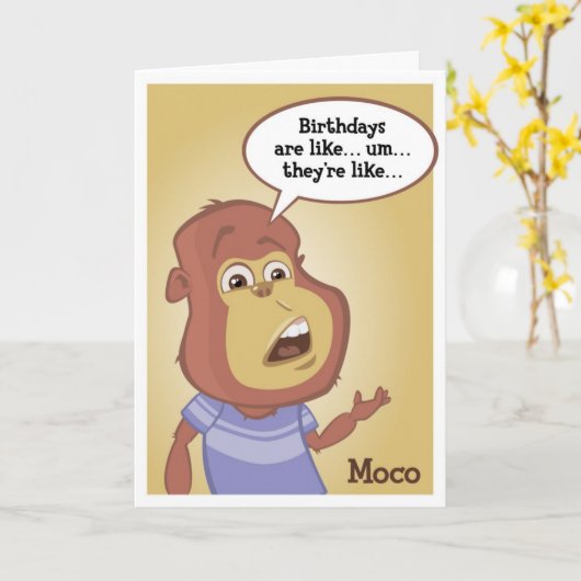 Carte d'anniversaire de Moco (Fleur jaune)