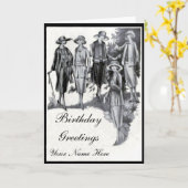 Carte d'anniversaire de mode des années 1920 (Fleur jaune)