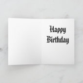 Carte d'anniversaire de monstre de tarentule (Intérieur)