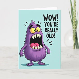 Carte d'anniversaire de monstre flou