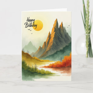 Carte d'anniversaire de montagne