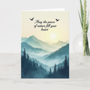 Carte d'anniversaire de montagne sereine