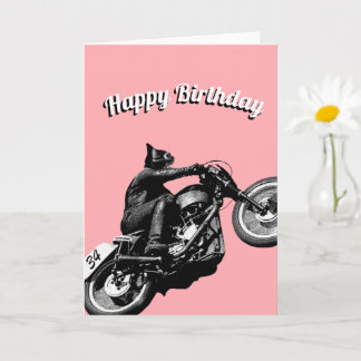 Carte d'anniversaire de motard