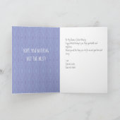 Carte d'anniversaire de motif de losange violet po (Intérieur)