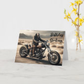 carte d'anniversaire de moto démon (Fleur jaune)