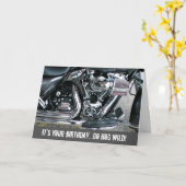 Carte d'anniversaire de moto Harley (Fleur jaune)