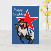 Carte d'anniversaire de Mutton Bustin (Fleur jaune)