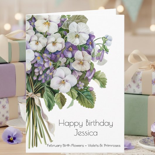 Carte d'anniversaire de naissance de février | Vio