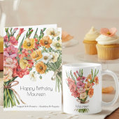 Carte d'anniversaire de naissance en août Gladiolu