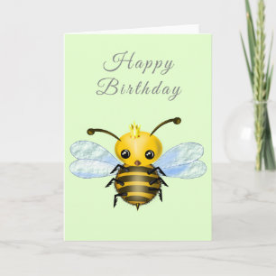 Carte d'anniversaire de naissance Queen Bee - Votr