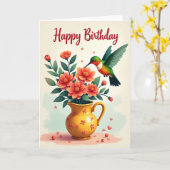 Carte d'anniversaire de nature festive (Fleur jaune)