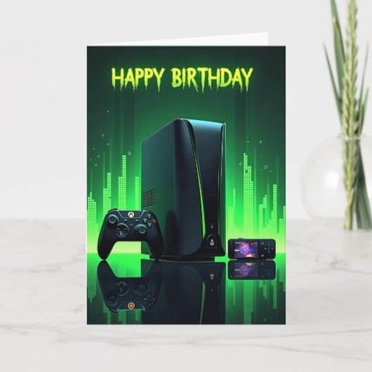 Carte d'anniversaire de Neon Gamer (Devant)