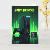 Carte d'anniversaire de Neon Gamer (Fleur jaune)