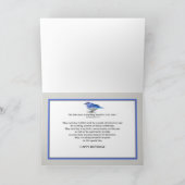 Carte d'anniversaire de Nephew avec Blue Jay Bird (Intérieur)