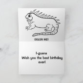 Carte d'anniversaire de Nephew - Cute Iguana (Intérieur)