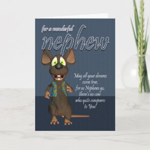 Carte d'anniversaire de neveu - avec la souris