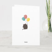 Carte d'anniversaire de New York City de chat de (Dos)