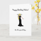 Carte d'anniversaire de nièce (Fleur jaune)