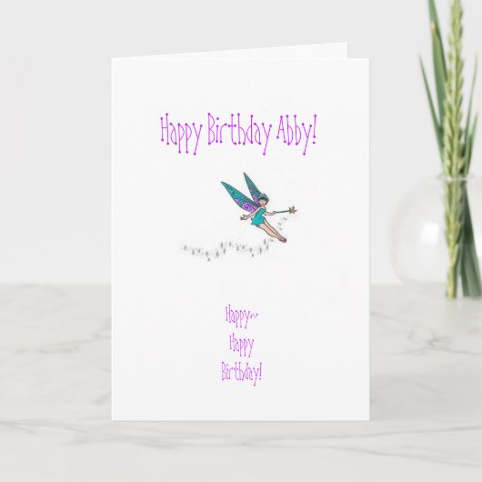 Carte d'anniversaire de nièce (Devant)