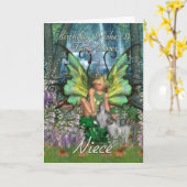 Carte d'anniversaire de nièce - région boisée fa (Fleur jaune)