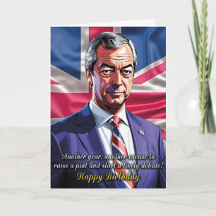 Carte d'anniversaire de Nigel Farage