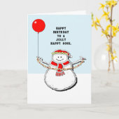 Carte d'anniversaire de Noël (Fleur jaune)