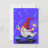 Carte d'anniversaire de Noël Gnome avec cadeaux (Dos)