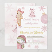 Carte d'anniversaire de Noël mignonne pour enfants (Devant / Derrière)