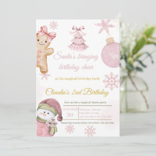 Carte d'anniversaire de Noël mignonne pour enfants