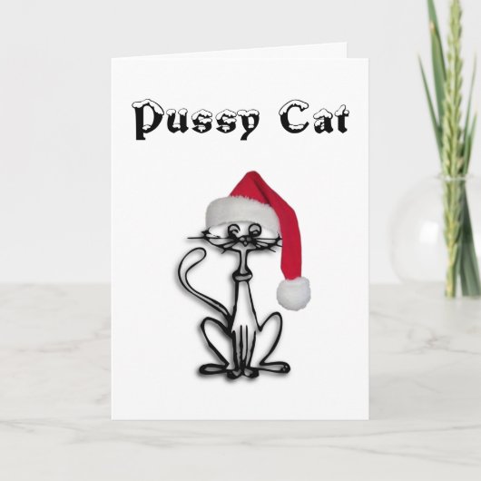 Carte d'anniversaire de Noël Purrffect Ajouter une (Devant)