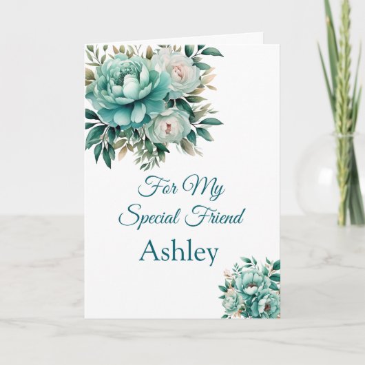 Carte d'anniversaire de nom personnalisé (Devant)