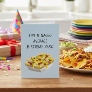 Carte d'anniversaire de nourriture mexicaine moyen