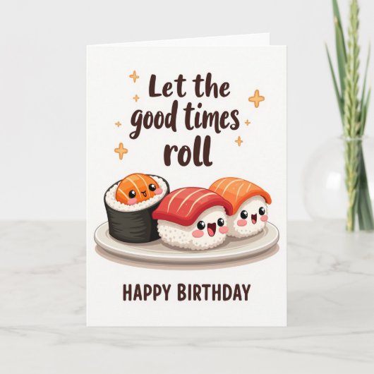 Carte d'anniversaire de nourriture mignonne (Devant)