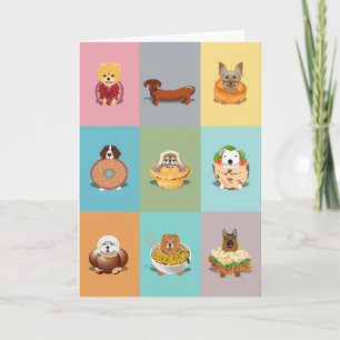 Carte d'anniversaire de nourriture pour chien