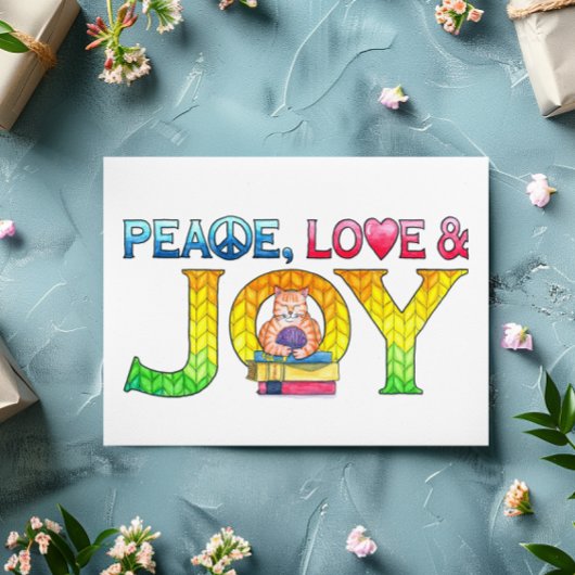 Carte d'anniversaire de paix, d'amour et de joie