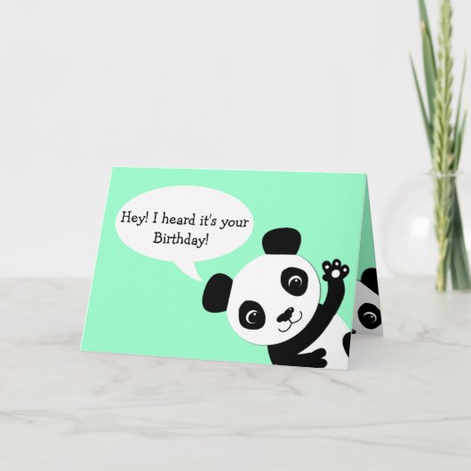 Carte d'anniversaire de Panda (Devant)