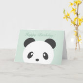 Carte d'anniversaire de panda (Fleur jaune)
