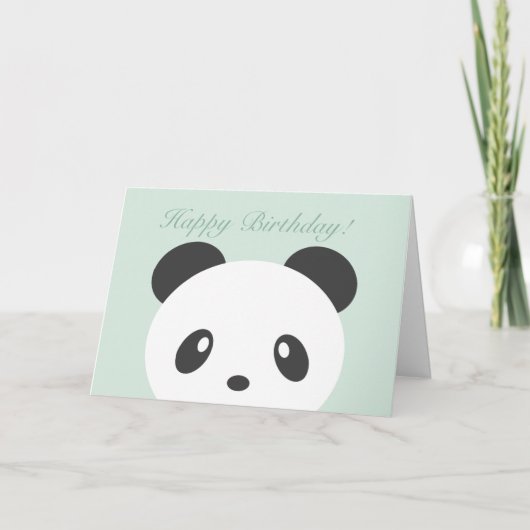 Carte d'anniversaire de panda (Devant)