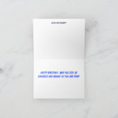 Carte d'anniversaire de paon d'arc-en-ciel (Intérieur)