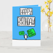 carte d'anniversaire de papa (Fleur jaune)