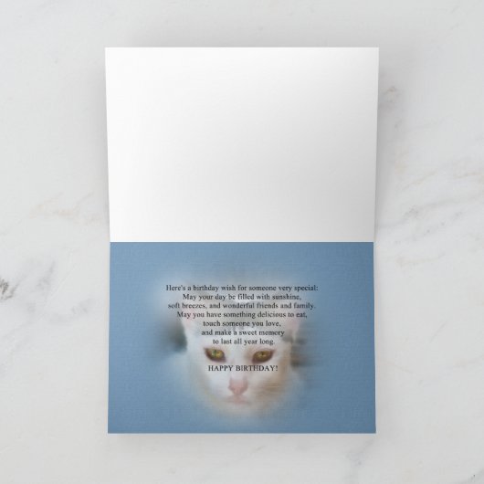 Carte d'anniversaire de papa avec chat (Intérieur)