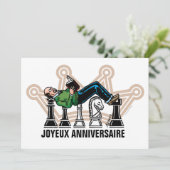 Carte d'anniversaire de papa grand maître (Debout devant)