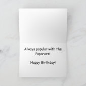 Carte d'anniversaire de paparazzi d'iguane (Intérieur)
