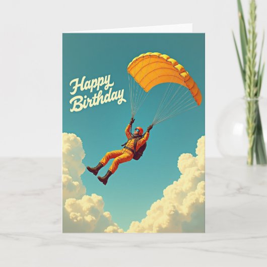 Carte d'anniversaire de parachutisme (Devant)