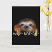 Carte d'anniversaire de paresse de bébé (Fleur jaune)