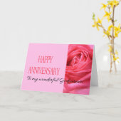 Carte d'anniversaire de parrain et marraine Rose r (Fleur jaune)