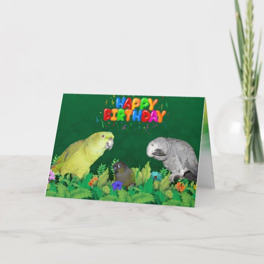 Carte d'anniversaire de Parrot (Devant)