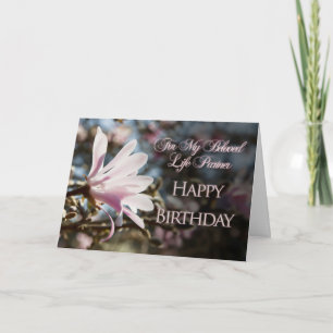 Carte d'anniversaire de partenaire à vie avec magn